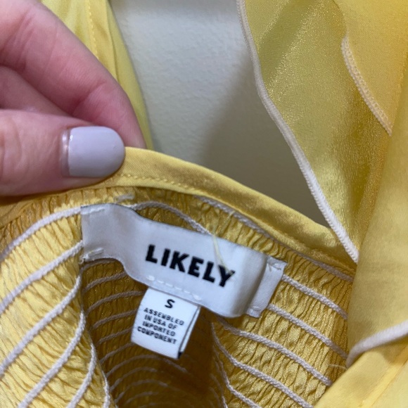 LIKELY Athena top in yellow - Picture 3 of 3